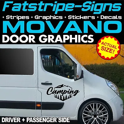 To Fit VAUXHALL MOVANO CAMPING GRAPHICS STICKERS DECALS CAMPERVAN MOTORHOME • £24.99