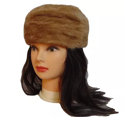 Womans Vintage Mink Fur Hat Size Small  6 7/8 Mr. Henri New York Furriers • $29.75