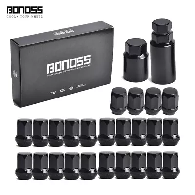 BONOSS 20+4Pc 12x1.5 Steel Wheel Lug Nuts Cone For Volvo C30 S40 V50 V40 2006+ • $85.85