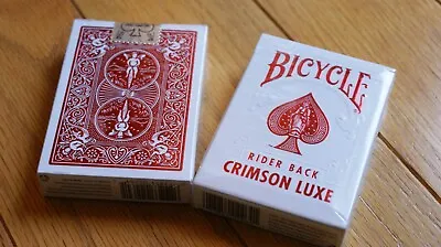 Bicycle Crimson Luxe Deck  -- Metallic Sheen But Handles Like Any Deck     TMGS • $15.99