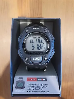 Timex TW5M46100 Men's Ironman 30-Lap Resin Watch Alarm Indiglo Chronograph • $42