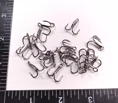 25ct SIZE 8 Treble Hooks * BLACK NICKEL * Fishing - SUPER SHARP! • $6.79