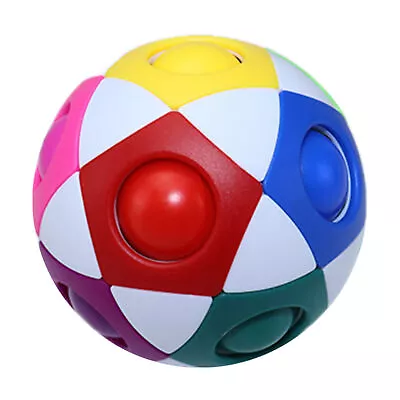 Magic Rainbow Puzzle Ball Speed Cube Ball Fun Stress Reliever 3D STEM • £7.39