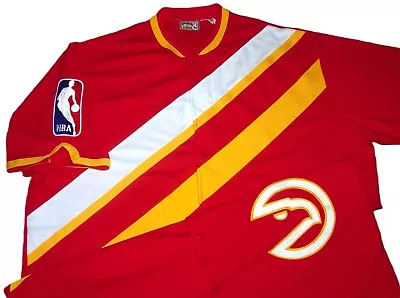 Vtg Authentic Atlanta Hawks 1986-87 Mitchell & Ness Hwc Warm-up Jacket 60 Sewn! • $329.99