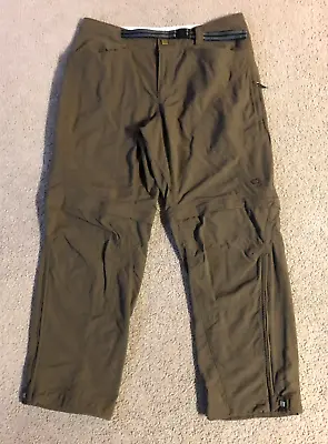 Mountain Hardwear Men's Brown Convertible Cargo Hiking Pants - Size Large Short • $20