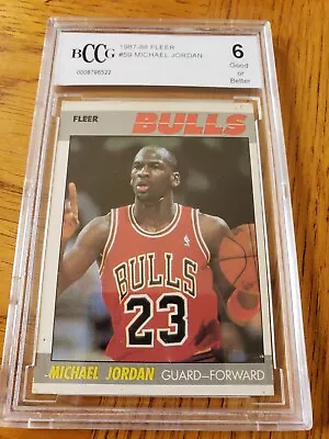 1987-88 Fleer #59 Michael Jordan - BCCG  EX-MT 6 - ***2nd Year*** • $100