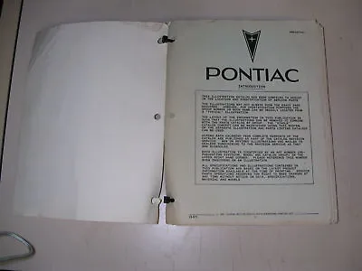 $35 • Buy 1982-1983 Pontiac Firebird Parts Catalog - Incl Illust