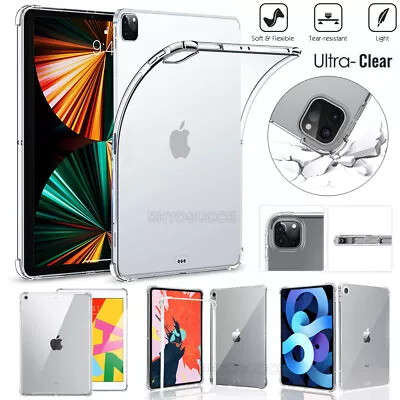 For 2021 IPad Pro 11  12.9  Slim Soft TPU Clear Protective Shell Case Back Cover • £7.55