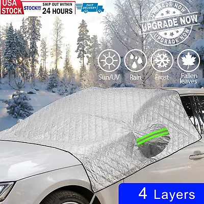 Car Thick Windshield Cover Protector Winter Snow Ice Rain Frost Guard Sun Shade • $14.49