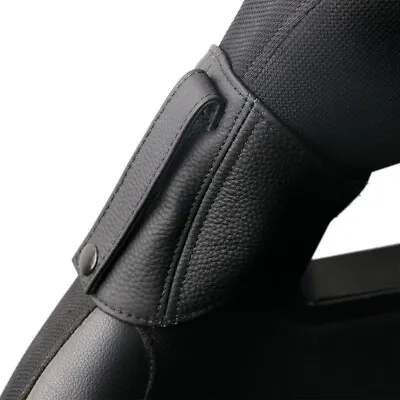 Black&Black Bucket Seat Belt Holder Protector Genuine Leather For BRIDE RECARO • $42.90