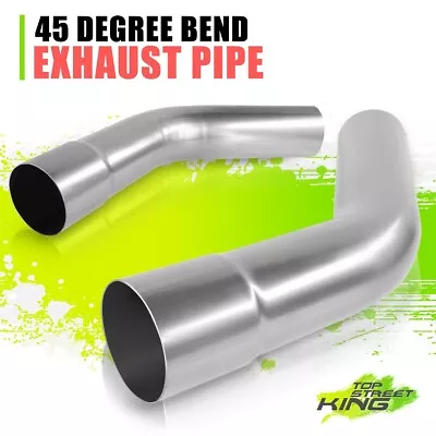 2x 3  Inch OD Mild Steel DIY Custom Mandrel Exhaust Tube 45 Degree Bend Pipes • $35