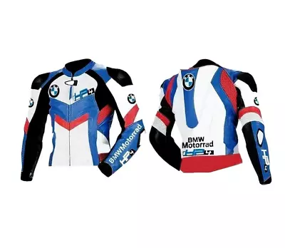 BMW Motorcycle Jacket BMW Motorbike Racing Cowhide Leather Biker Jacket • $238.50