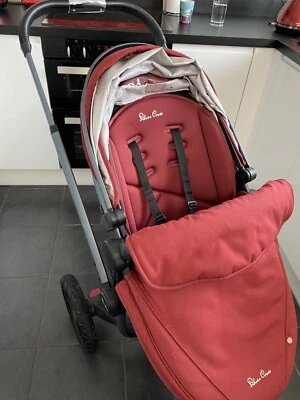 £110 • Buy Silver Cross Surf 2 Chassis, Carrycot And Pushchair