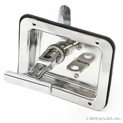 Trailer Door Latch T-Handle Large Lock Stainless Keys Camper RV Truck Toolbox • $38.53