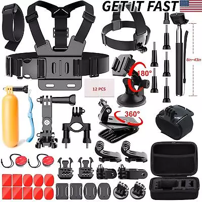 52 PCS Accessories Head Chest Bike Mount Kit For GoPro HERO 5/4/3+ Cameras • $24.99