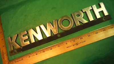 BK55 Kenworth Hood Side Emblem Vintage Metal Script #K2811348 KENWORTH • $134.87