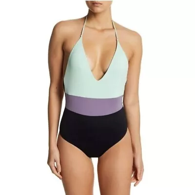 Tavik Chase One-Piece Reversible Swimsuit In Black Green And Lavender Size S • $9.99