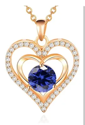 CAPIROSA Heart Birthstone Pendant Necklaces For Women Great Mothers Day Gift  • $6.75
