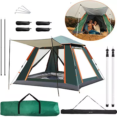 4-5 Person Automatic Camping Tent Hiking Instant Canopy Pop Up Tents Waterproof • $51.89