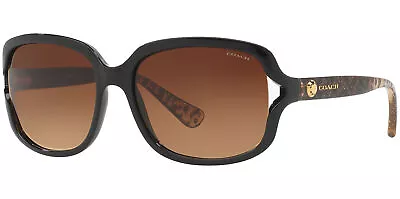 Coach Women's Black/Wild Beast Cutaway Sunglasses W/ Gradient Lens HC8169 535313 • $109.38