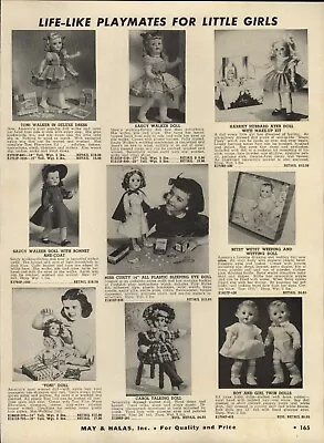 1955 PAPER AD Playmate Doll Toni Walker Saucy Miss Curity Tom Thumb Typewriter  • $19.99