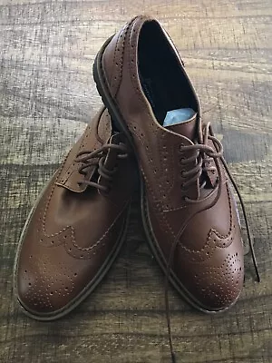 Marc Anthony Men's Genuine Leather Brown Oxford Shoes - Size 8.5 NEW No Box • $49