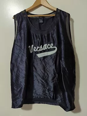 Vintage Versace Sport Silk Tank Top Sleeveless Shirt Men Xxxl S53 • $29.99