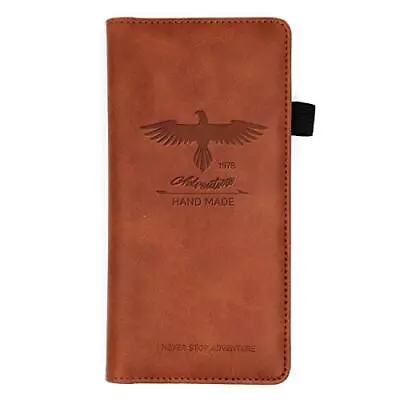 Checkbook Cover For Men & Women RFID Leather Check Book Holder Wallet(Brown E... • $13.73