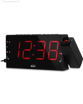 Radio Alarm Clock 180 Degree Swivel Projection. Also Has USB PORT. Euro Plug • £12.39