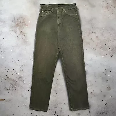 Vintage 90s Levis Mens 555 Relaxed Fit Straight Leg Jeans Size 32x36 Green USA • $31.99