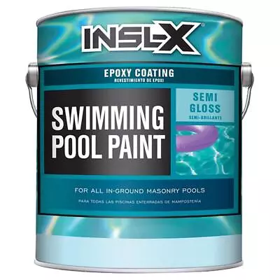 Insl-X Indoor And Outdoor Semi-Gloss White Epoxy Swimming Pool Paint 2 Gallon Ki • $206.78