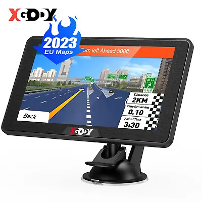 XGODY 7'' Caravan Truck Car GPS SAT NAV Free UK & EU Maps 8GB+256MB Speedcam POI • £39.39