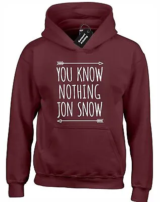 You Know Nothing Jon Snow Hoody Hoodie Game Of Daenerys Tyrion Thrones Targaryen • £16.99