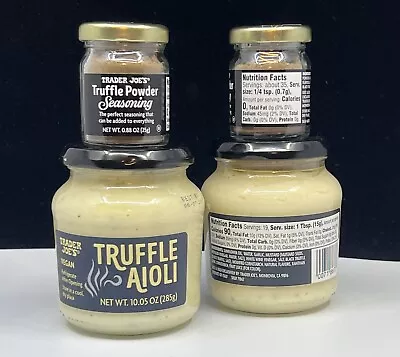 Trader Joe's VEGAN Truffle AIOLI & Truffle Powder Seasoning DuoBlack Truffle SET • $19.95
