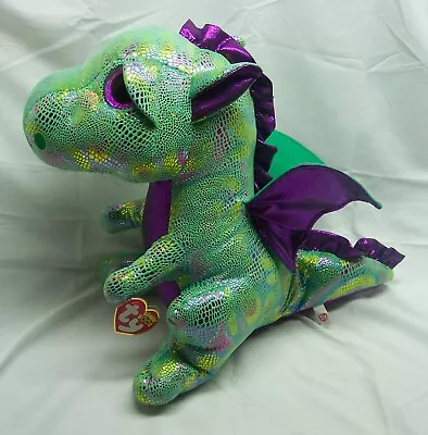 TY Beanie Boos LARGE JUMBO CINDER THE DRAGON 16  Plush STUFFED ANIMAL Toy NEW • $68.53