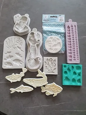 £30 • Buy Cake Decorating Katy Sue Neptune  Sea Theme Moulds & Cutters Job Lot