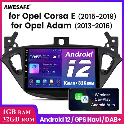 For Vauxhall Corsa E 2015-2019 Multimedia Radio Carplay Stereo GPS NAVI BT 1+32G • £144.99