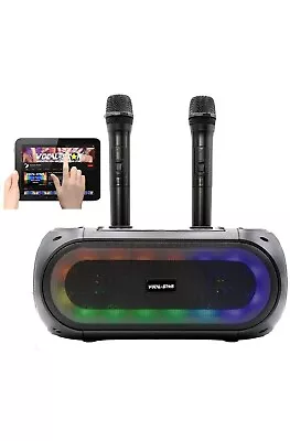 £44.99 • Buy Vocal-Star Portable Karaoke Machine With LED Light Effects 2 Wireless Microphone