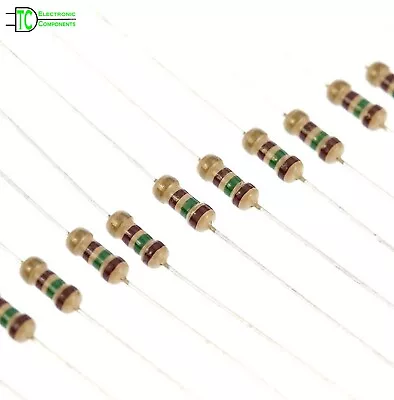 1/4W 0.25W Carbon Film Resistors 5% 1 Ohm To 10M Ohm Sold In Packs Of 20 • £1.89