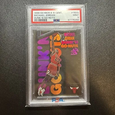 1998 Skybox E-X Michael Jordan Dunk 'N Go-Nuts Insert PSA 9 • $4400