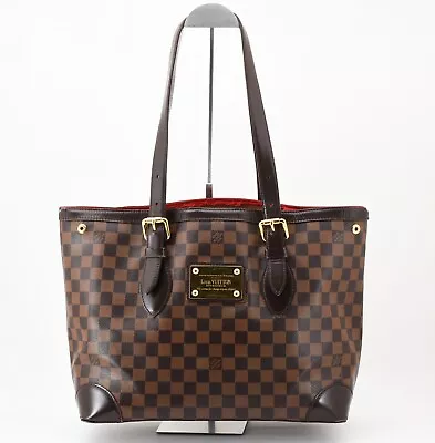 Auth Louis Vuitton Ebene Damier HampsteadMM Totebag Shoulderbag N51204 24-632 • $250