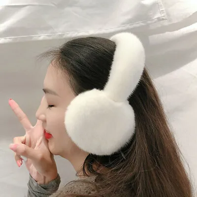  Women's Real Mink Fur Earmuffs Winter Warm Ear Protection Muffs Earflap Gift • $55.99