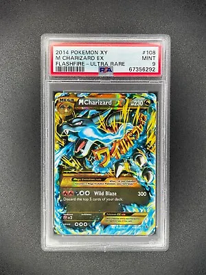 Pokemon XY - Flashfire M Charizard EX 108/106 Secret Rare Mint PSA 9 • $424.99