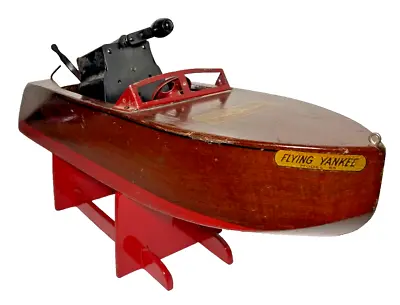 1920s Jacrim Seaworthy Boat  Flying Yankee  Model 68 Windup Wood Boat 18  • $495