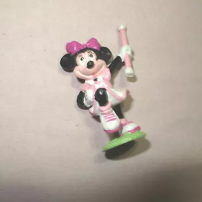 Disney Applause Cheerleader Pink Minnie PVC Collectible Figurine 2.5 Vintage • $9.94