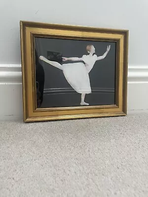 Artfully Walls Anthropologie Ballerina Dancer Gold Frame Print TALI YALONETZKI • £50