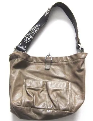 Tylie Malibu Bag Classic Utility Olive Green Leather Swarovski Crystal Strap • $66.64