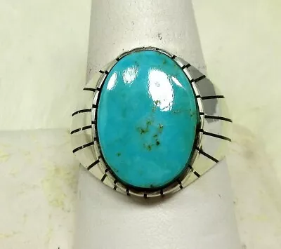 Sterling Silver Turquoise Ring Size 12 #101 • $144