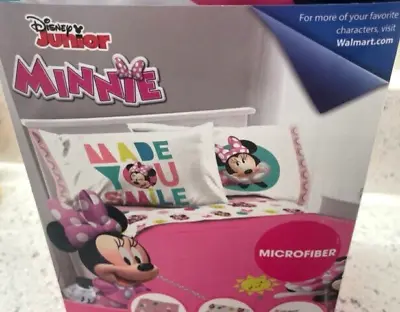 Disney Junior Minnie Mouse Full Size Sheet Set  -  Made You Smile   New-in Pkg • $22.95