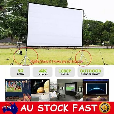 $24.59 • Buy 120  Inch 3D Projector Screen Outdoor Indoor Home Theatre HD TV Movie Projection